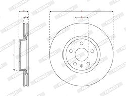 DISC FRANA FERODO DDF2702C - Compatibil cu MG