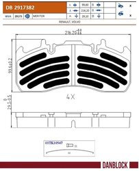 Set placute frana DANBLOCK DB 2917382