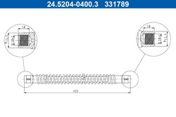 FURTUN FRANA ATE 24.5204-0400.3 - Compatibil cu AUDI, PORSCHE, VW