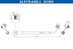 FURTUN FRANA ATE 24.5176-0455.3 - Compatibil cu CHEVROLET, OPEL, VAUXHALL