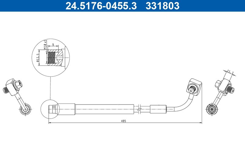 FURTUN FRANA ATE 24.5176-0455.3 - Compatibil cu CHEVROLET, OPEL, VAUXHALL