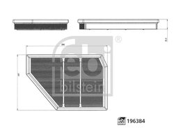 FILTRU AER FEBI BILSTEIN 196384 - Compatibil cu ALPINA, BMW