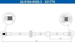 FURTUN FRANA ATE 24.5104-0520.3 - Compatibil cu BMW