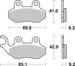 Set placute frana Brembo 07005