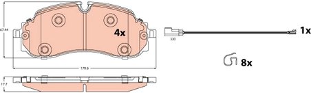 Set placute frana TRW GDB2609