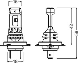 Bec, far faza lunga Osram 64210DWNBSP-2HB