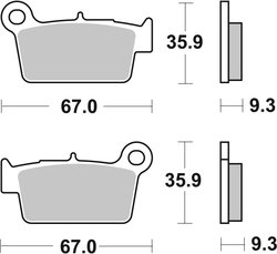 Set placute frana Brembo 07YA41SD