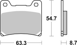 Set placute frana Brembo 07YA11SP