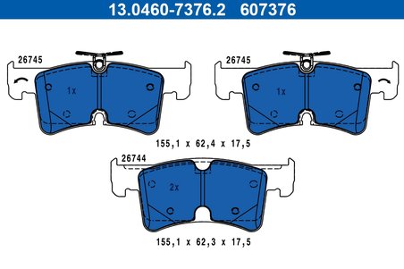 Set placute frana ATE 13.0460-7376.2