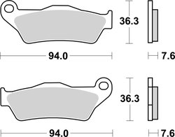 Set placute frana Brembo 07BB04SD