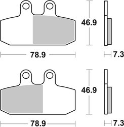 Set placute frana Brembo 07057XS