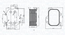 RADIATOR ULEI / TERMOFLOT MAGNETI MARELLI 350300005700 - Compatibil cu AUDI, SEAT, SKODA, VW