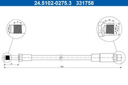 FURTUN FRANA ATE 24.5102-0275.3 - Compatibil cu BMW