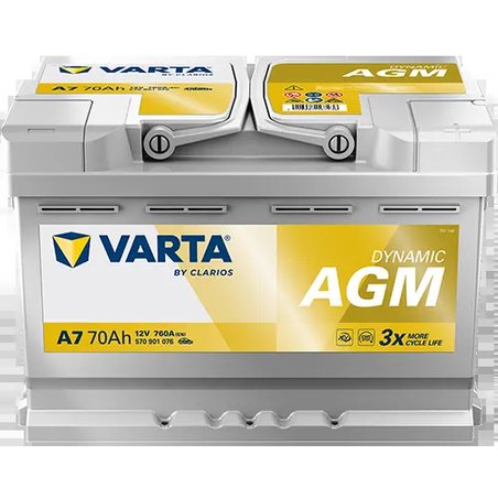 BATERIE DE PORNIRE VARTA 570901076K262 - Compatibil cu AC, ALFA ROMEO, ALPINA, ARO, ARTEGA, ASTON MARTIN, AUDI, BELARUS, BENTLEY