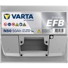BATERIE DE PORNIRE VARTA 550500055K262 - Compatibil cu AUDI, CITROEN, CUPRA, DACIA, FIAT, FORD, HYUNDAI, KIA, LANCIA, MERCEDES-B