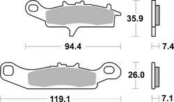 Set placute frana Brembo 07KA24SD