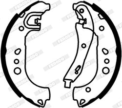 SET SABOTI FRANA FERODO FSB4329 - Compatibil cu AUDI, SEAT, SKODA, VW