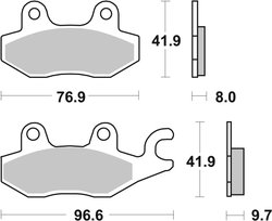 Set placute frana Brembo 07YA20SP