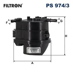 FILTRU COMBUSTIBIL FILTRON PS 974/3 - Compatibil cu CITROEN, FORD, MAZDA, PEUGEOT, TOYOTA