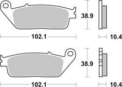 SET PLACUTE FRANA BREMBO 07HO34SP - Piesa auto compatibila cu mai multe marci