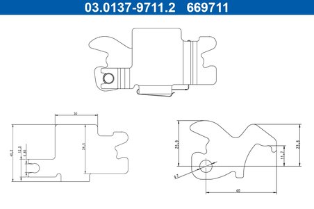 Set accesorii saboti frana ATE 03.0137-9711.2