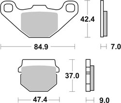 Set placute frana Brembo 07KA0717
