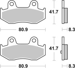 Set placute frana Brembo 07055XS