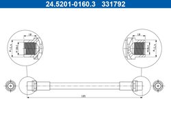 FURTUN FRANA ATE 24.5201-0160.3 - Compatibil cu AUDI