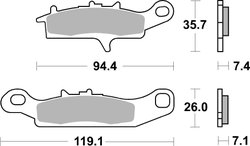 Set placute frana Brembo 07KA25SD
