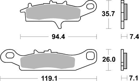 Set placute frana Brembo 07KA25SD