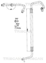 CONDUCTA PRESIUNE VARIABLIA AER CONDITIONAT TRISCAN 9010 28047 - Compatibil cu CITROEN, PEUGEOT