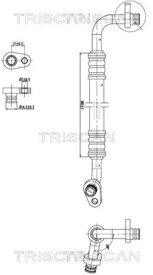 CONDUCTA PRESIUNE VARIABLIA AER CONDITIONAT TRISCAN 9010 28005 - Compatibil cu CITROEN, PEUGEOT