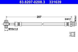 FURTUN FRANA ATE 83.8207-0208.3 - Compatibil cu VW