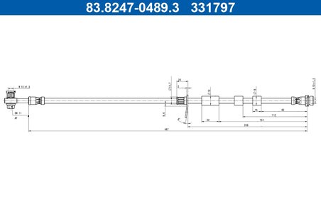 FURTUN FRANA ATE 83.8247-0489.3 - Compatibil cu FORD