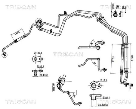 CONDUCTA PRESIUNE VARIABLIA AER CONDITIONAT TRISCAN 9010 28045 - Compatibil cu CITROEN, PEUGEOT
