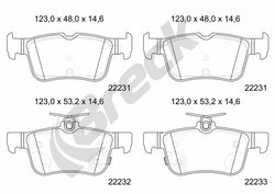 Set placute frana Breck 22231 00 702 10