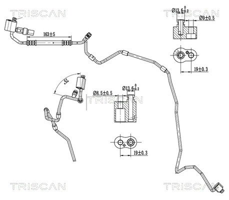 CONDUCTA PRESIUNE VARIABLIA AER CONDITIONAT TRISCAN 9010 29016 - Compatibil cu AUDI, SEAT, SKODA, VW