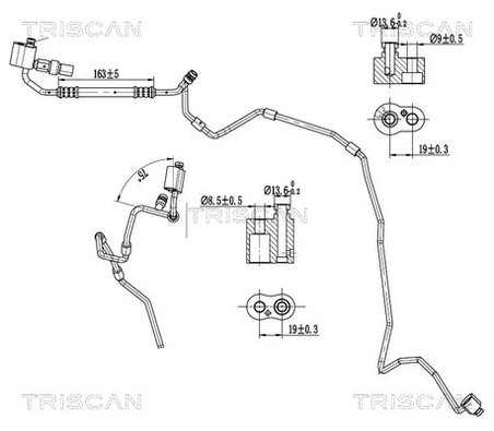 CONDUCTA PRESIUNE VARIABLIA AER CONDITIONAT TRISCAN 9010 29016 - Compatibil cu AUDI, SEAT, SKODA, VW