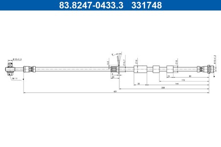 Furtun frana ATE 83.8247-0433.3