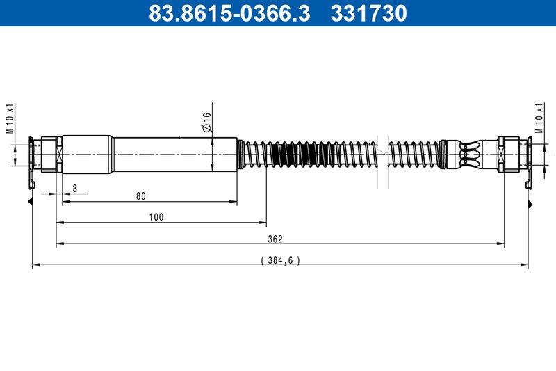 Furtun frana ATE 83.8615-0366.3