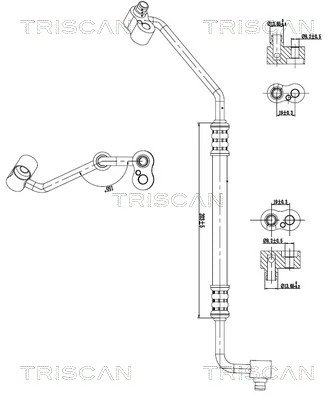 CONDUCTA PRESIUNE VARIABLIA AER CONDITIONAT TRISCAN 9010 11002 - Compatibil cu BMW