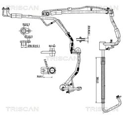 CONDUCTA PRESIUNE VARIABLIA AER CONDITIONAT TRISCAN 9010 28098 - Compatibil cu CITROEN, FIAT, PEUGEOT
