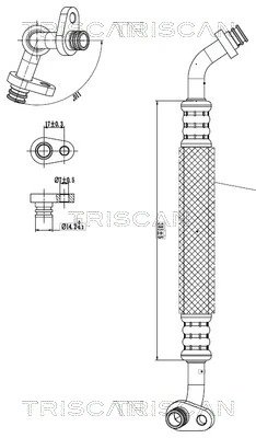 CONDUCTA PRESIUNE VARIABLIA AER CONDITIONAT TRISCAN 9010 28023 - Compatibil cu OPEL, PEUGEOT