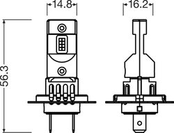 Bec, far faza lunga Osram 64210DWESY2-2HB