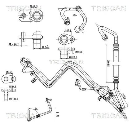 CONDUCTA PRESIUNE VARIABLIA AER CONDITIONAT TRISCAN 9010 28041 - Compatibil cu CITROEN, PEUGEOT
