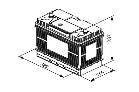 BATERIE DE PORNIRE BOSCH 0 092 T30 500 - Compatibil cu JOHN DEERE, KUBOTA, LAND ROVER