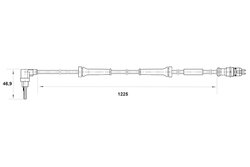 SENZOR ABS BOSCH 0 265 007 039 - Compatibil cu FIAT
