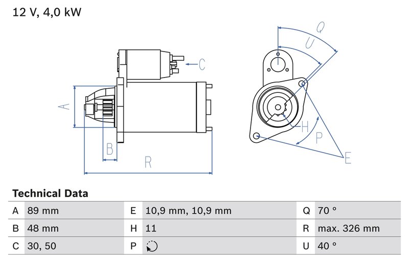 ELECTROMOTOR BOSCH 0 986 025 790 - Compatibil cu JOHN DEERE