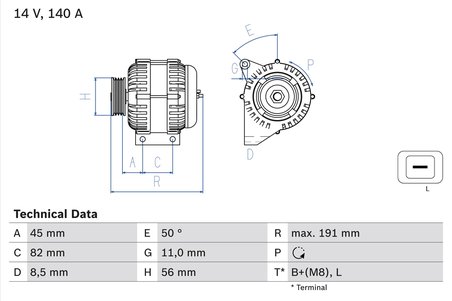 ALTERNATOR BOSCH 0 986 042 840 - Compatibil cu VOLVO