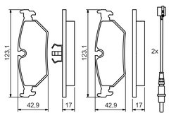 Set placute frana BOSCH 0 986 424 027